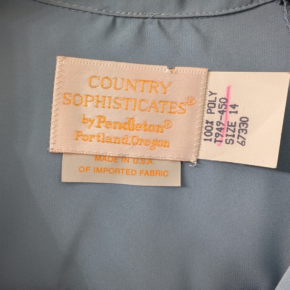Pendleton Blue Blouse - Picture 3 of 3